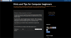 Desktop Screenshot of hintsandtipsforcomputerbeginners.blogspot.com