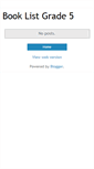 Mobile Screenshot of booklistgrade5.blogspot.com