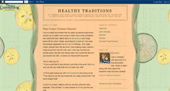 Desktop Screenshot of cherylshealthytraditions.blogspot.com