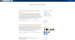 Desktop Screenshot of frauroellchen.blogspot.com