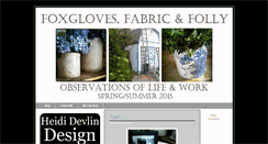 Desktop Screenshot of foxglovesfabricandfolly.blogspot.com