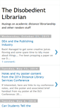 Mobile Screenshot of disobedientlibrarian.blogspot.com