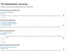 Tablet Screenshot of disobedientlibrarian.blogspot.com