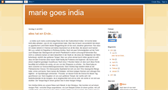 Desktop Screenshot of marie-goes-india.blogspot.com