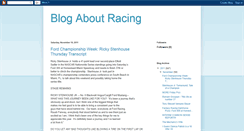Desktop Screenshot of blogaboutracing.blogspot.com