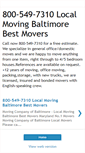 Mobile Screenshot of localmovingbaltimorebestmovers.blogspot.com