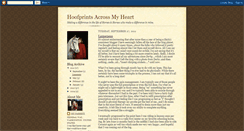 Desktop Screenshot of hoofprintsacrossmyheart.blogspot.com