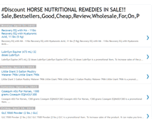 Tablet Screenshot of horsenutritionalremediesinsale.blogspot.com