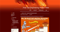 Desktop Screenshot of finalyear-projects2009.blogspot.com