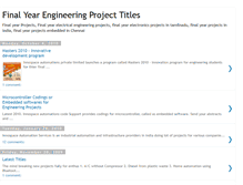 Tablet Screenshot of finalyear-projects2009.blogspot.com