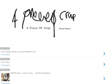 Tablet Screenshot of apieceofcrapdepartment.blogspot.com