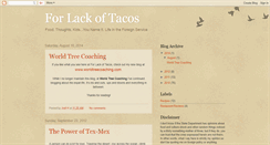 Desktop Screenshot of forlackoftacos.blogspot.com