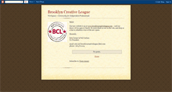 Desktop Screenshot of brooklyncreativeleague.blogspot.com