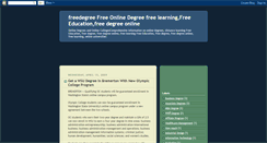 Desktop Screenshot of freedegree.blogspot.com