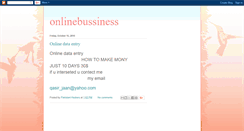 Desktop Screenshot of onlinebussiness1.blogspot.com