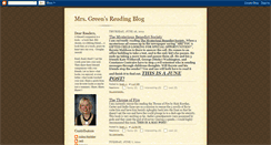 Desktop Screenshot of mrsgreensreadingblog.blogspot.com