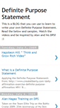 Mobile Screenshot of definatepurposestatement.blogspot.com