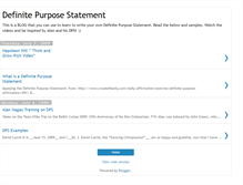 Tablet Screenshot of definatepurposestatement.blogspot.com