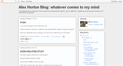 Desktop Screenshot of alexhortonblog.blogspot.com