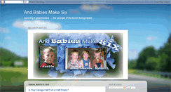 Desktop Screenshot of andbabiesmakesix.blogspot.com