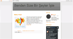 Desktop Screenshot of bendensizebirseyler.blogspot.com
