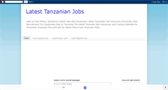 Desktop Screenshot of latesttanzanianjobs.blogspot.com