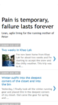 Mobile Screenshot of painistemporaryfailurelastsforever.blogspot.com