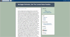 Desktop Screenshot of mortgageestimator.blogspot.com