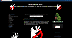 Desktop Screenshot of ghostbusters-3-movie-trailer.blogspot.com
