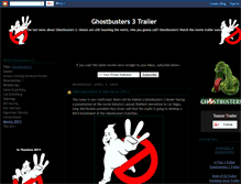 Tablet Screenshot of ghostbusters-3-movie-trailer.blogspot.com