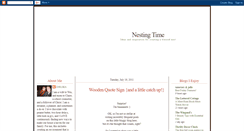 Desktop Screenshot of nestingtime.blogspot.com