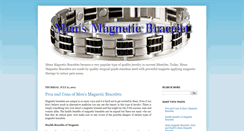 Desktop Screenshot of men-magnetic-bracelets.blogspot.com