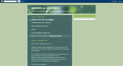 Desktop Screenshot of nationellaanalysen.blogspot.com