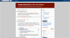 Desktop Screenshot of collegemathematics.blogspot.com