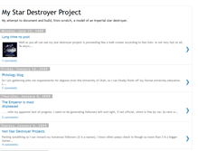 Tablet Screenshot of mystardestroyerproject.blogspot.com