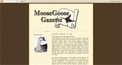 Desktop Screenshot of moosegoosegazette.blogspot.com