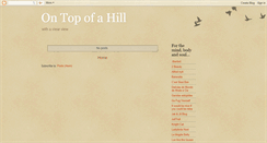 Desktop Screenshot of ontopofahill.blogspot.com