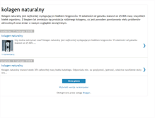 Tablet Screenshot of kolagen-naturalny-informacje.blogspot.com