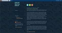 Desktop Screenshot of internetgamingeffects.blogspot.com