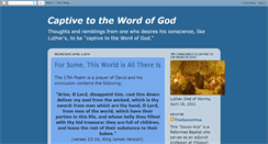 Desktop Screenshot of captivetothewordofgod.blogspot.com