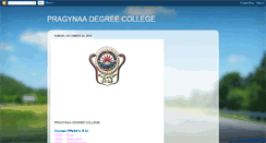 Desktop Screenshot of pragynaadegreecollege.blogspot.com