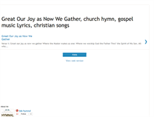 Tablet Screenshot of greatourjoyasnowwegather.blogspot.com