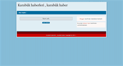 Desktop Screenshot of karabukhaberleri.blogspot.com