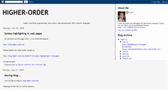 Desktop Screenshot of higher-order.blogspot.com