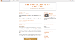 Desktop Screenshot of consolationsofknitting.blogspot.com