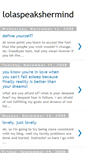 Mobile Screenshot of lolaspeakshermind.blogspot.com