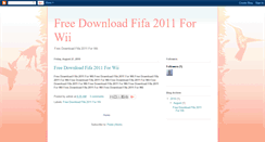 Desktop Screenshot of freedownloadfifa2011forwii.blogspot.com