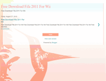 Tablet Screenshot of freedownloadfifa2011forwii.blogspot.com