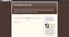 Desktop Screenshot of deciphering-life.blogspot.com