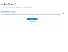 Tablet Screenshot of nocreditapp.blogspot.com
